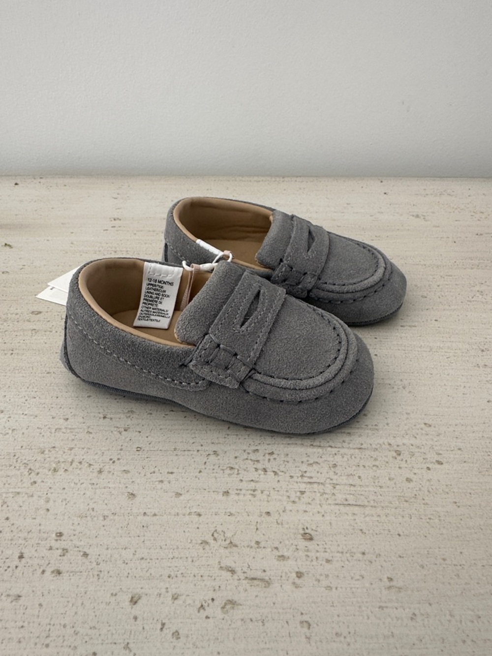Janie and Jack New Toddlers' Gray Suede Loafers